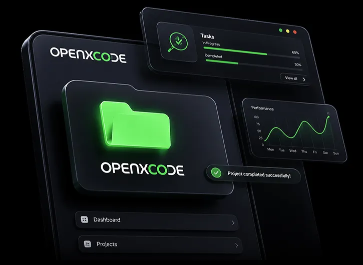 OpenXcode portfolio dashboard preview