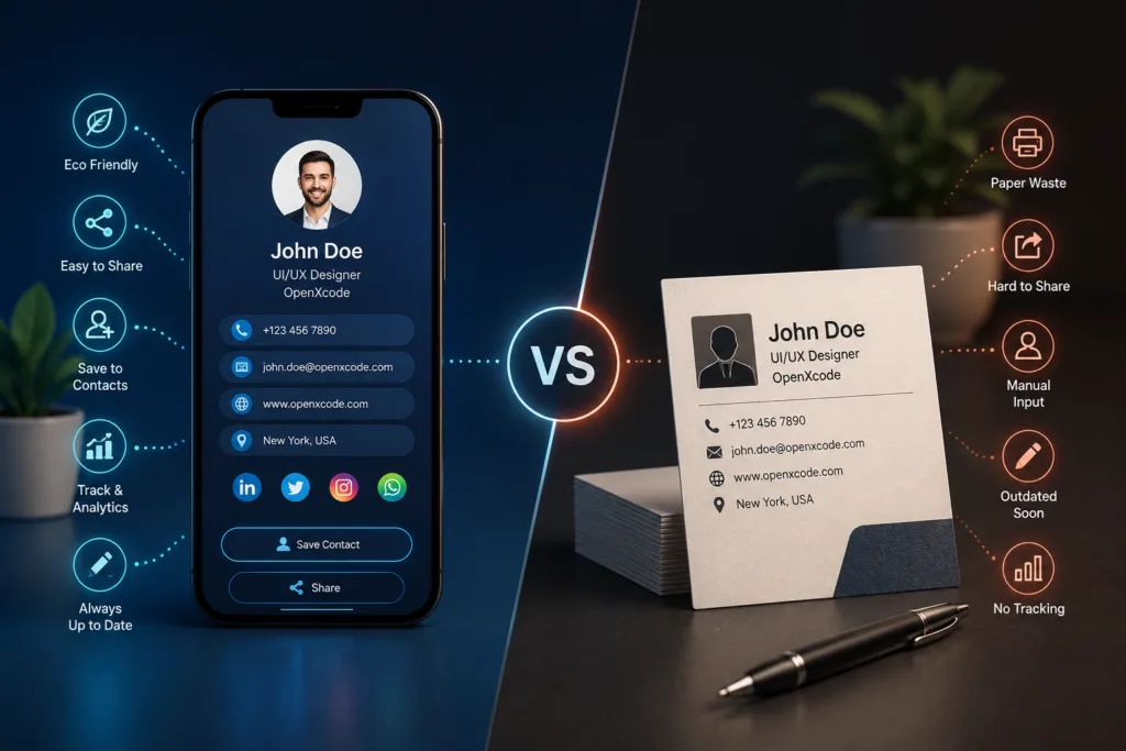 Digital Visiting Card vs Traditional Business Card: Which One Is Better for Professionals?