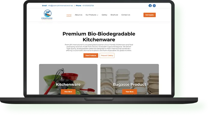 Pramukh International – Sustainable Bio Solutions For Global Markets Showcase Mockup