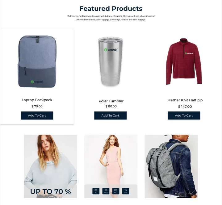 Wasabi Merchandise Store Challenge Mockup 2