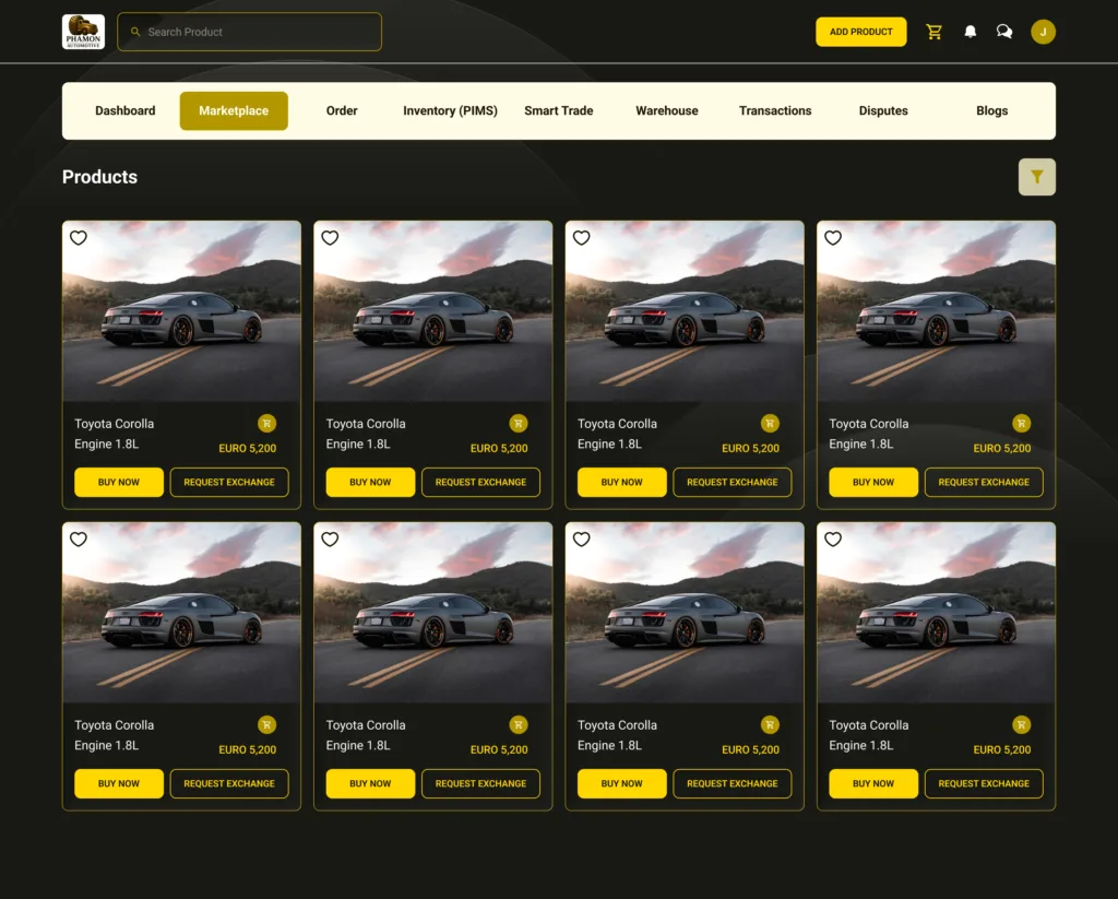 PHAMON AUTOMOTIVE Challenge Mockup 3