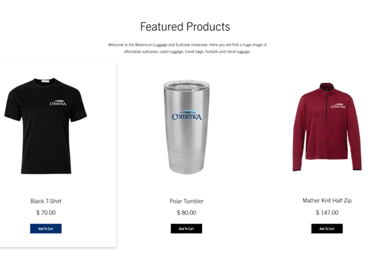 Comerica Merchandise Store Approach Mockup 1
